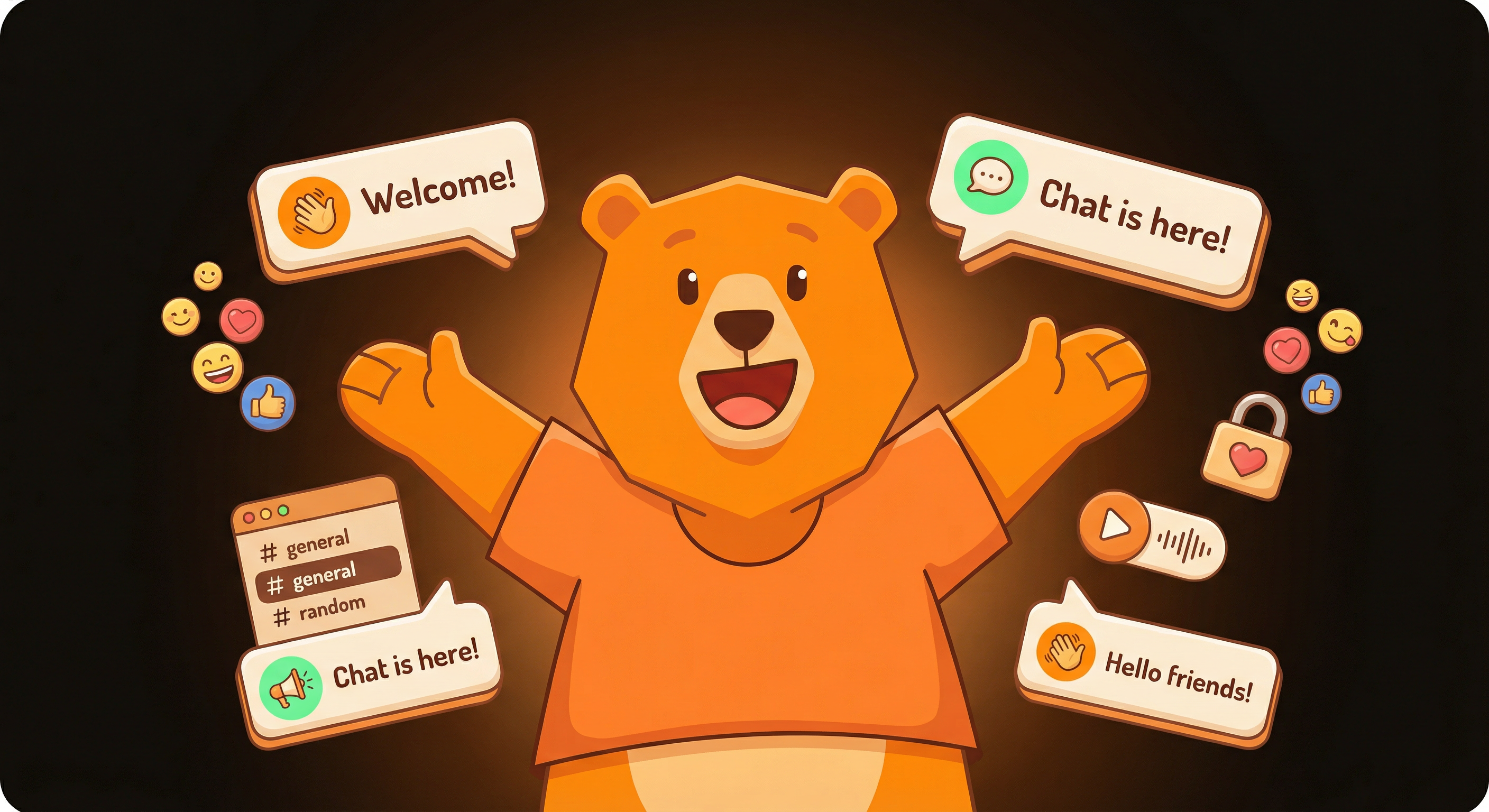 bearbear mascot welcoming you